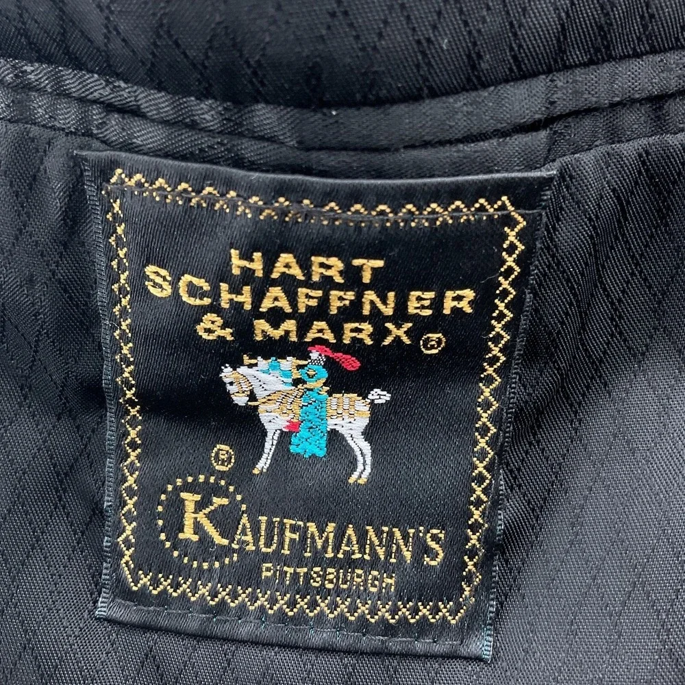 Hart Schaffner & Marx Blazer Men 40 Short Gray Multi Pinstripe Wool USA VTG